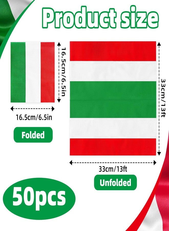 Geodurn 50 Pieces Italy Flag Paper Napkins, Italian Disposable Cocktail Napkins for National Day, Italian-Themed Party, Sports Soccer Matches, Patriotic Holiday, Dinner Table, and Festival Table Decorations - Image 2